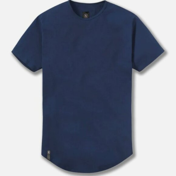 Ten10 Apparel Oxford Blue Curved Hem Short Sleeve Shirt - Size Small - Picture 1 of 7